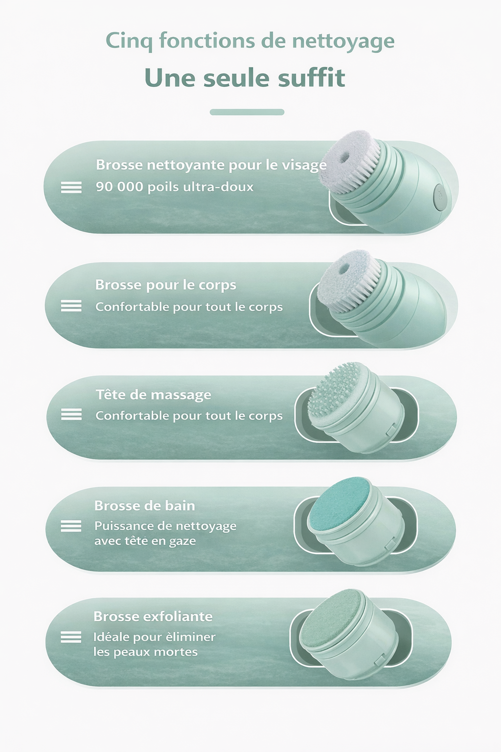 Lumera Brosse de Bain Électrique Automatique à Long Manche pour le Dos