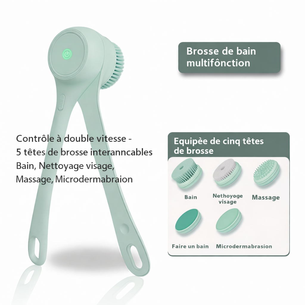 Lumera Brosse de Bain Électrique Automatique à Long Manche pour le Dos