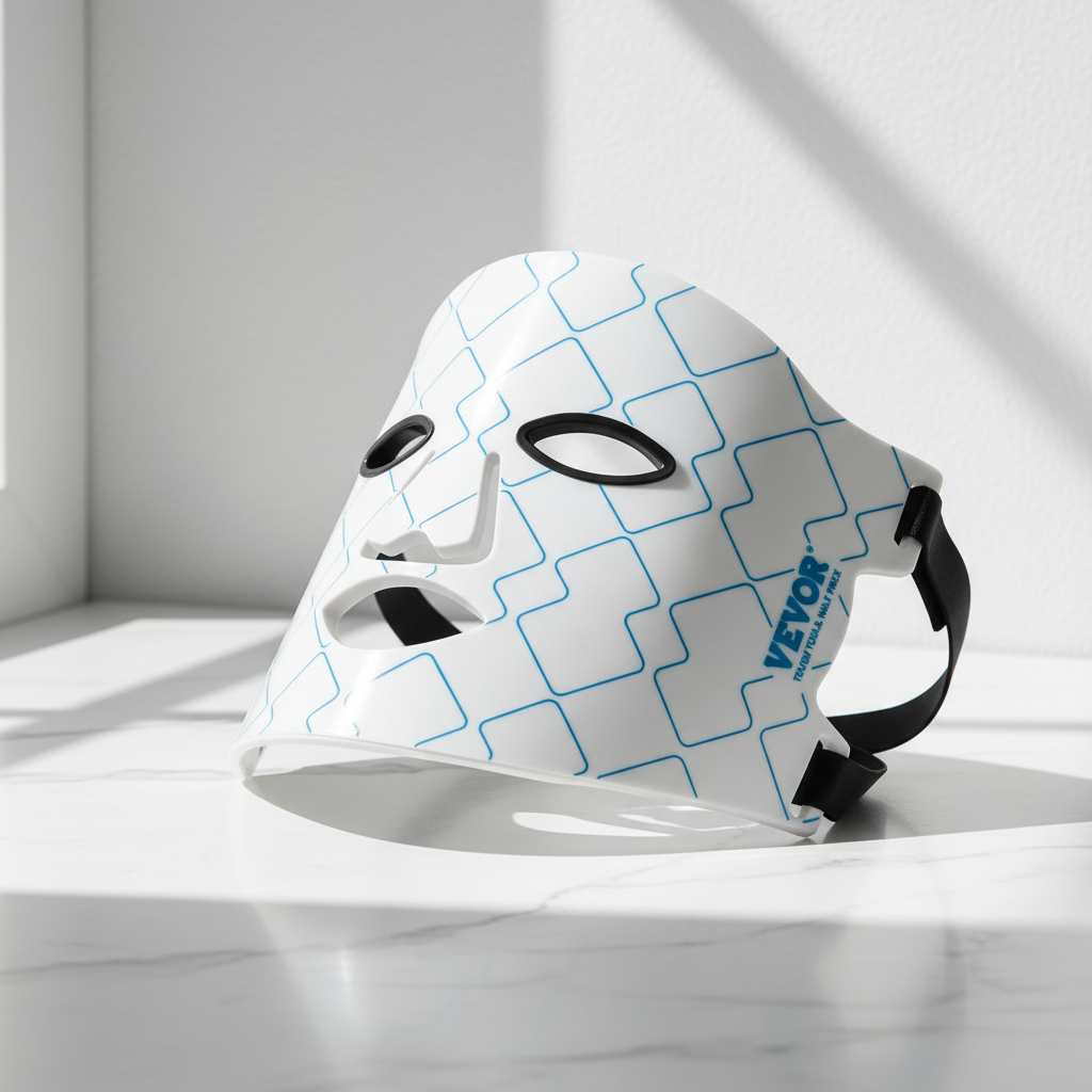 Beyaz mermer üzerinde LED maske